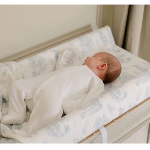 Spring Toile Blue Contour Change Pad | The Gilded Bird – The Gilded Bird US