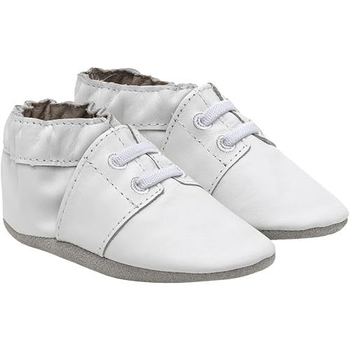 Robeez Baby Boys and Unisex Soft Soles Slip-Resistant Crib Shoes Slippers for Infant and Toddler, 0-24 Months