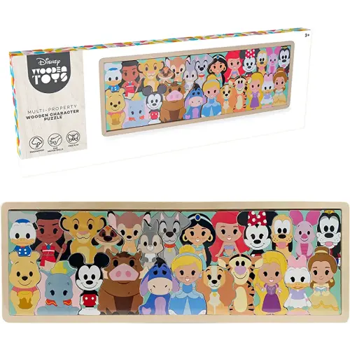Disney Wooden Toys Character Puzzle, 25-Pieces, Officially Licensed Kids Toys for Ages 3 Up by Just Play