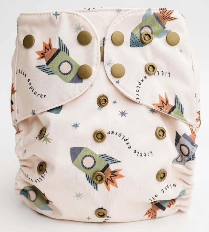 Luxe Pocket Cloth Diaper with Dual Inner Gussets and Athletic Wicking Jersey