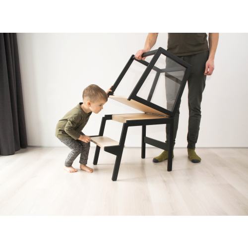 Convertible Learning stool, Kids Table - for one or two kids - All in one, Learning Stool, Toddler Montessori furniture, Kitchen stool CV-21