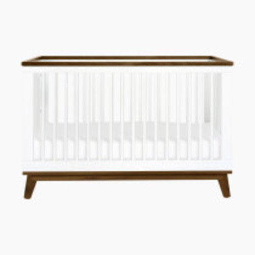 babyletto Scoot 3-in-1 Convertible Crib with Toddler Bed Conversion Kit - White/Natural Walnut