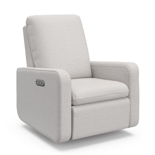 Teddi Steel Basketweave Power Recliner Swivel Glider with USB