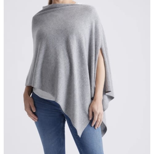 Mongolian Cashmere Nursing Shawl - Heather Grey