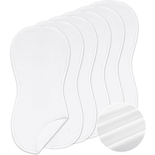 6 Pcs 13 x 29 in Peanut Shape Changing Pad Liner Baby Peanut Changing Pad Liner for Baby Portable Soft Peanut Changing Pad Washable Reusable Changing Pad Liner Waterproof Easy to Clean (White)