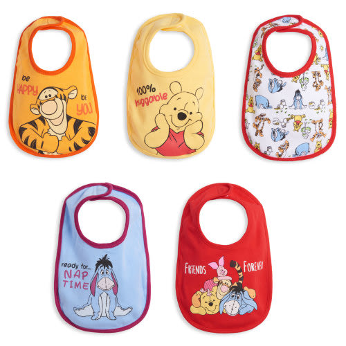Disney Winnie the Pooh Newborn and Infant 5 Pack Bibs