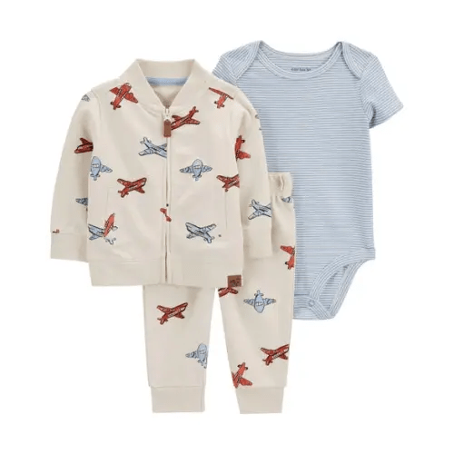 Baby 3-Piece Airplane Little Cardigan Set - Carter's | Carter's