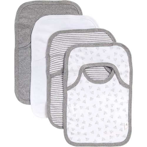Burt's Bees Baby Unisex Baby Bibs, Lap Shoulder Drool Cloths