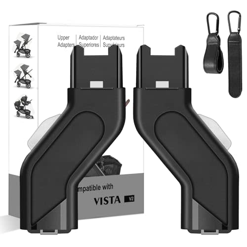 Upper Adapter Compatible with UPPAbaby Vista and Vista V2 and Vista V3 Strollers/Bassinet, Toddler Seat, Aria, Mesa V2, or Mesa Max Infant-Secure (Car Seats Accessories 1Set+2 Pcs Stroller Hooks)