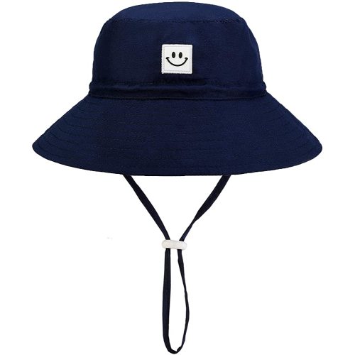 Smile Face Toddler UPF 50+ Sun Protective Bucket hat Adjustable Cap 9-18