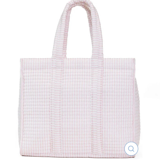 Pink Pimlico Stripe Quilted Go Go Tote