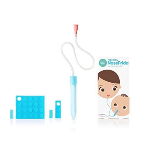 Baby Nasal Aspirator NoseFrida the Snotsucker with 24 Extra Hygiene Filters by Frida Baby - NoseFrida Filter Bundle (24 Hygiene Filters)