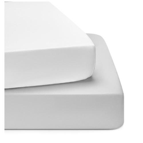 TILLYOU Baby Crib Sheets for Boys Girls, Fitted Crib Sheet 2 Pack for Standard Crib and Toddler Mattresses, Super Soft Toddler Bed Sheets, 28"x52"x8", White & Gray