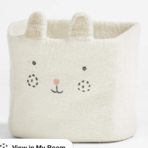 Bunny Felt Shelf Storage Bin