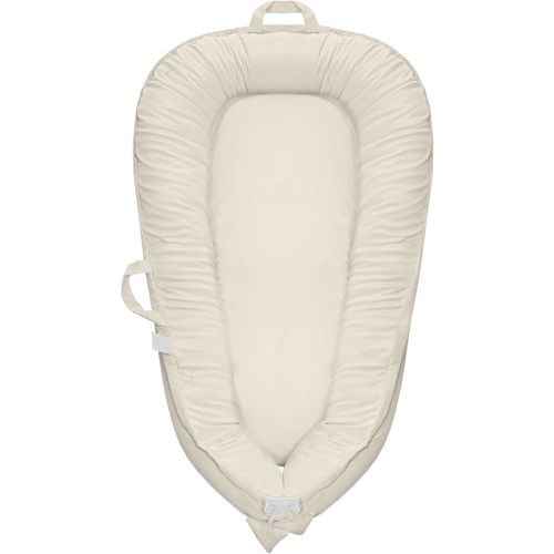 Baby Lounger - Baby Lounger for Newborn 0-24 Months, Baby Nest Breathable & 100% Cotton and Velvet Cover Adjustable Portable Infant Lounger, Co Sleeper for Baby in Bed, Baby Essentials and Gifts