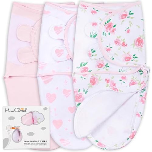 Mama Cheetah Baby Swaddle Sack, Organic Swaddle Blanket, Newborn Swaddle Sleep Sacks, Adjustable Infant Swaddle Wrap, Easy Swaddles