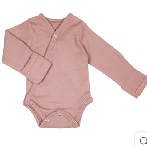 Organic Kimono Bodysuit in Mauve – L'ovedbaby
