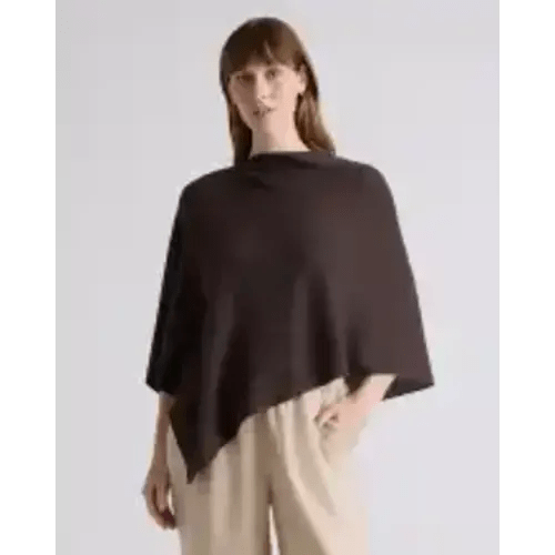 Lightweight Cotton Cashmere Nursing Shawl - Mocha Heather