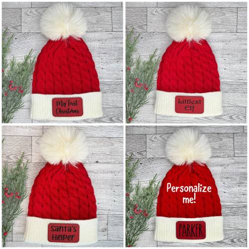 Baby's First Christmas Santa Hat | Baby Santa Hat | Custom Baby Santa Hat | 2024 Santa Hat