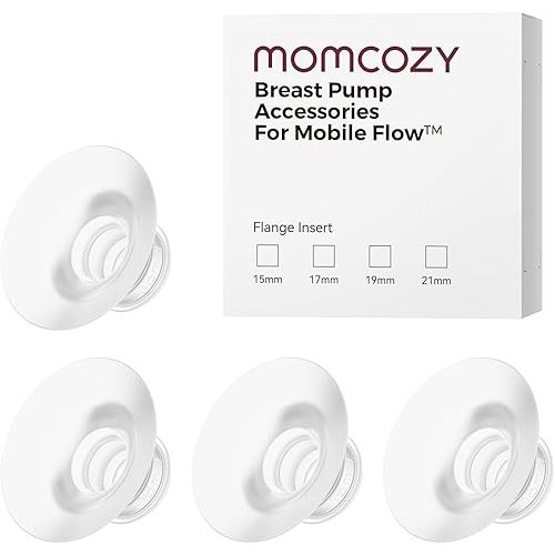 Momcozy Original Replacement Accessories for Upgraded Mobile Flow | Upgraded M9,Original Upgraded M9 Breastfeeding Parts,15mm Inserts, 4 Pack
