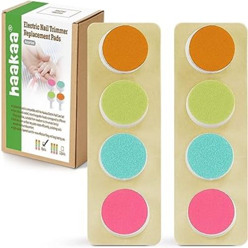 haakaa Electric Nail Trimmer Replacement Pads Baby Nail Trimmer Heads for Standard Baby Nail File, 8pcs