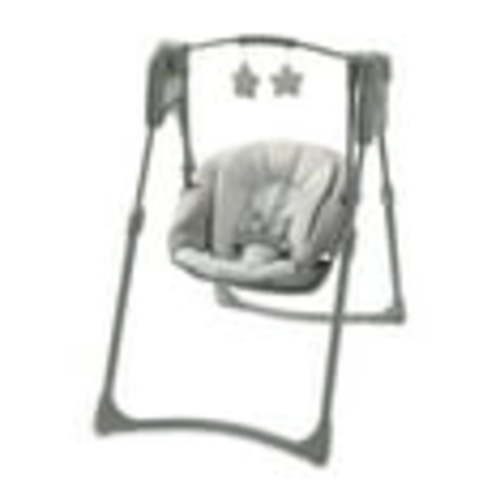 Graco Slim Spaces Compact Infant Baby Swing, Space Saver with Foldable Design, Reign