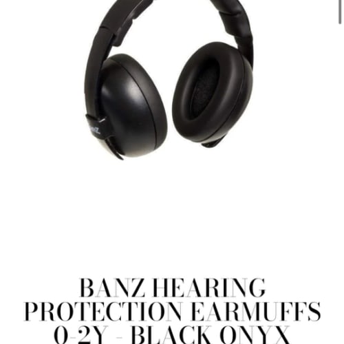 Banz Hearing Protection Earmuffs 0-2y - Black Onyx