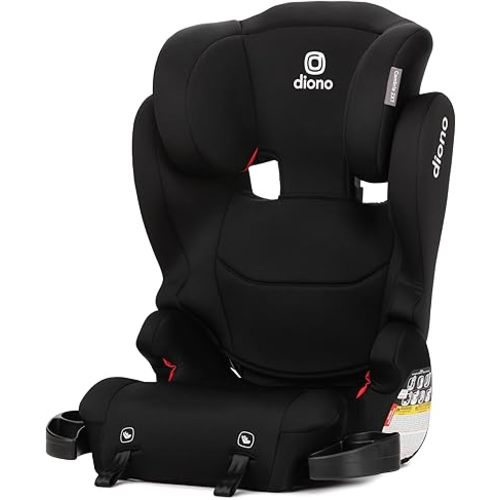 Diono Cambria 2XT XL, Dual Latch Connectors, 2-in-1 Belt Positioning Booster Seat, High-Back to Backless Booster with Space and Room to Grow, 8 Years 1 Booster Seat, Black Storm