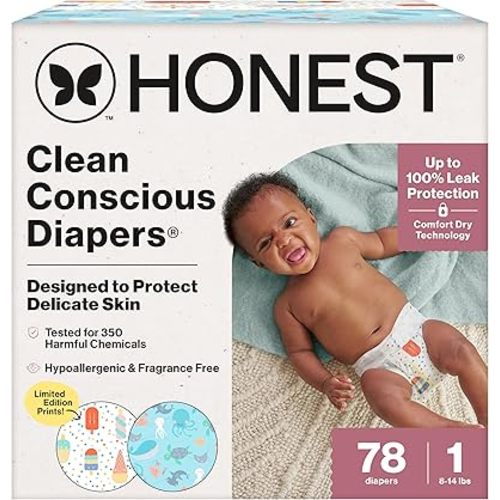 ALL SIZES PLEASE - The Honest Company Clean Conscious Diapers for Sensitive Skin