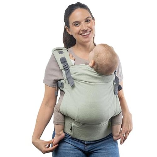 Boba X Baby Carrier Newborn to Toddler - Breathable Linen Blend, Certified Hip Healthy, Lightweight, Petite to Plus Size 7-45 lbs, Micro-Adjustable Baby Carrier from Newborn (Linen Willow)