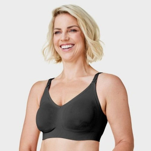 Bravado! Designs Women's Body Silk Seamless Nursing Bra, Color: Black, Size: WomensL