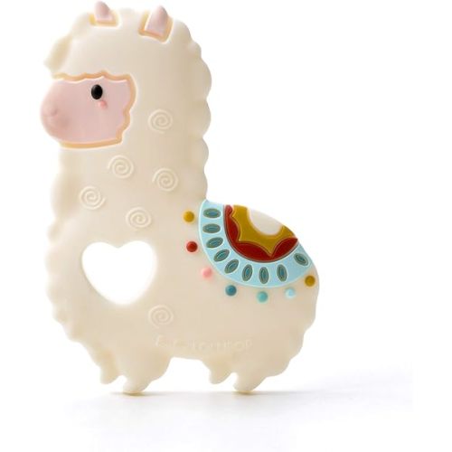 Loulou Lollipop Silicone Teether for Teething Baby Boy and Girl - Llama