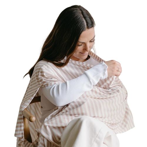 Solly Baby Nursing Cover, Ultra-Breathable, Lightweight Breastfeeding Cover-Up, Buttery-Soft Fabric, Universal Fit, Postpartum Essentials, Newborn Must Haves, Candy Stripe
