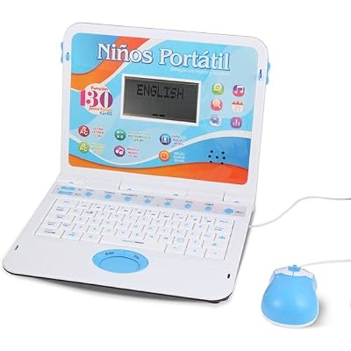 Bilingual Kids Laptop Spanish/English,130 Learning Modes, Educational Learning Laptop for Kids Ages 5+