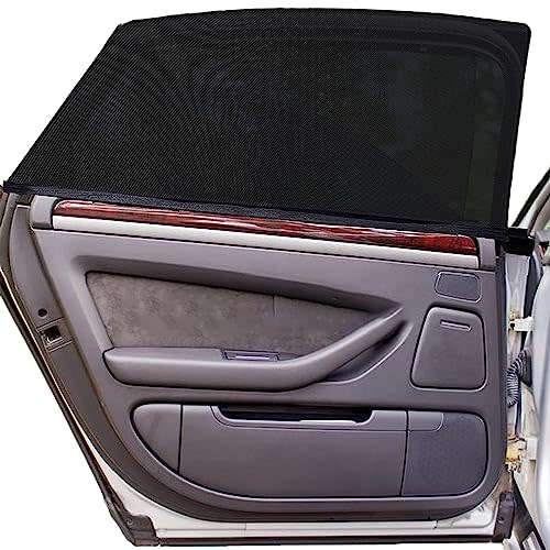 EcoNour Car Window Shades for Baby (Pack of 2) | Sun Shade for Car Heat and UV Protection | Adjustable Elastic Fabric Side Windows Car Shade for Baby | Rear Side Window Sunshade (Large 36"x19")
