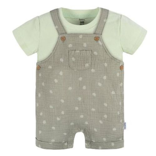 Gerber Baby Romper And T-shirt - Palms - 0-3 Months - 2-piece