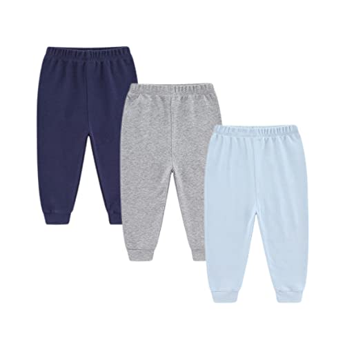 Unisex Newborn Baby Cotton 4-Pack Pants Embroidery Pringting Casual Leggings 0-24 Months for Boys and Girls