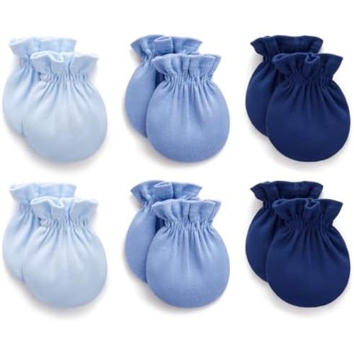 Pro Goleem Newborn Baby Mittens 100% Cotton No Scratch Soft Breathable Gloves for Boys&Girls 0-6 Months Baby Essentials