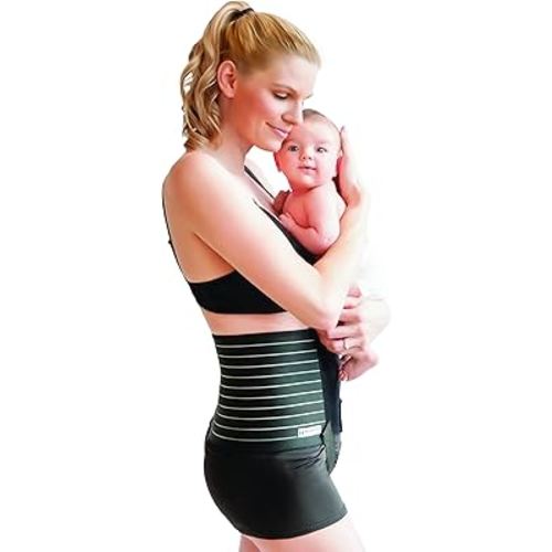 Mama Strut Postpartum Support Brace - Recovery Wrap Combines Compression, Heat and Cold Therapy - Extra Small