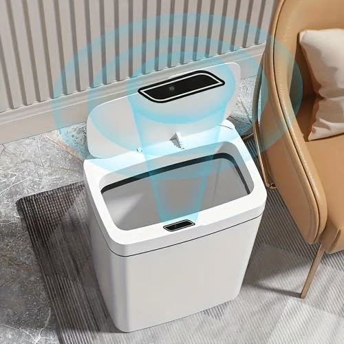 Touchless Motion Sensor Trash Can with Anti-Odor Lid for Bathroom Kitchen Living Room