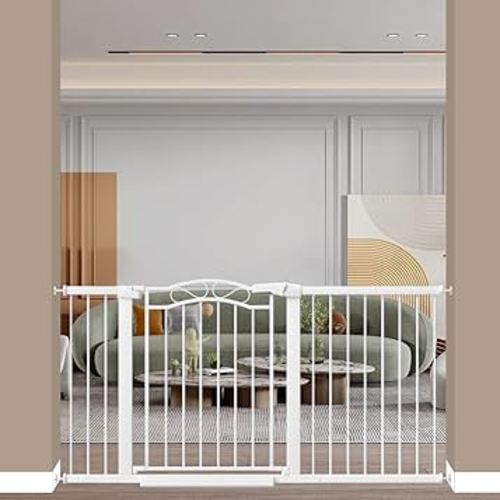 Fairy Baby Extra Wide Baby Gate for Kids Or Pets Walk Thru Dog Gates for The House Doorway Child Safety Gate 59.84"-62.60"