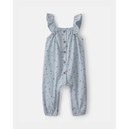 Baby Girl Blueberry Jumpsuit - Blue