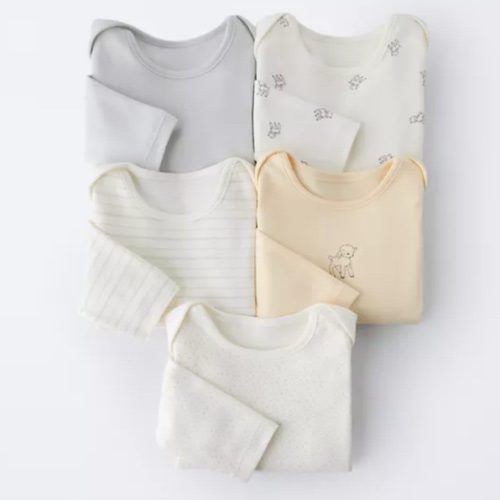 FIVE-PACK OF LAMB BODYSUITS - Ecru | ZARA United States