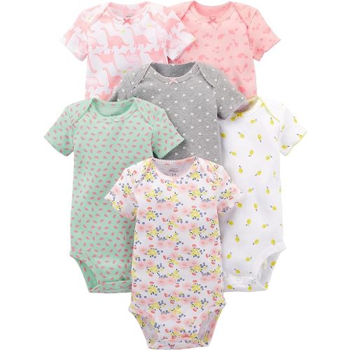 Simple Joys by Carter's baby-girls 6-pack Short-sleeve Bodysuit