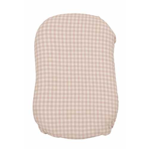 Beige Gingham  Lounger Cover -Neutral Soft Louger Cover - Baby Lounger Cover 100% Cotton Fabric - Washable lounger cover
