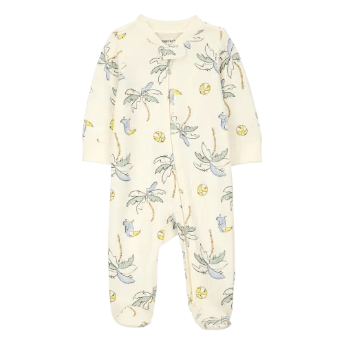 Baby Palm Tree 2-Way Zip Sleep & Play Pajamas - Carter's | Carter's