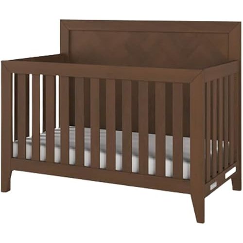 Child Craft Kieran 4-in-1 Convertible Crib, Baby Crib Converts to Day Bed, Toddler Bed and Full Size Bed, 3 Adjustable Mattress Positions, Non-Toxic, Baby Safe Finish (Toasted Chestnut)