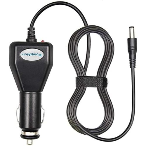 PumpMom 12 Volt Car Adapter for Motif Luna Breast Pumps, Replacement Vehicle Lighter Power Adapter Charger for Motif Luna(8 Ft Long Cord)