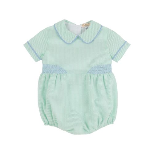 Brentley Bubble - Grace Bay Green Seersucker with Worth Avenue White and Beale Street Blue