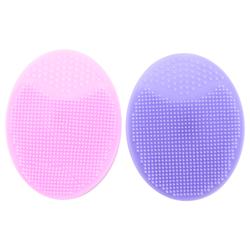 2Pcs Spa Silicone Beauty Wash Pad Skin Scrub Cleaning Face Exfoliating Brush Cleanser pwm25